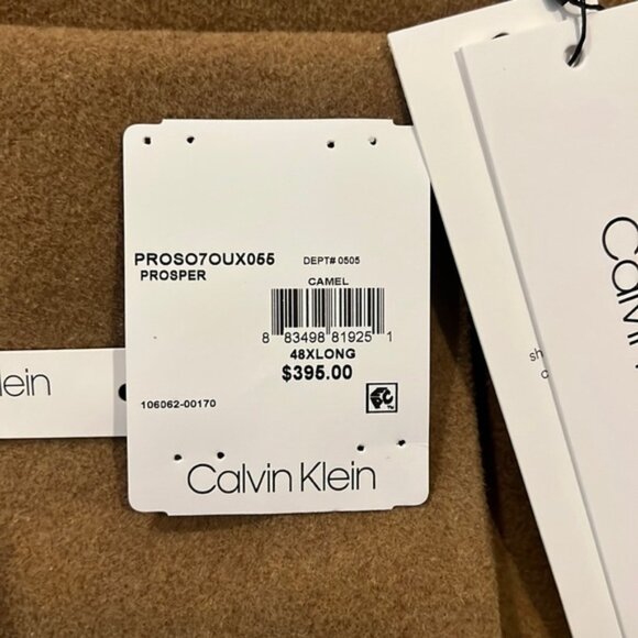 Calvin Klein Men’s Wool Slim Fit Overcoat Coat - Picture 6 of 10